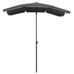 Berkfield Home Garden Parasol with Pole 200x130 cm Anthracite in Black - thumbnail 1