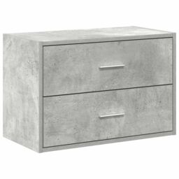 Berkfield Home Cabinet with 2 Drawers Concrete Grey 60x31x40 cm Engineered Wood - Size: 60 x 31 x 40 cm - thumbnail 2