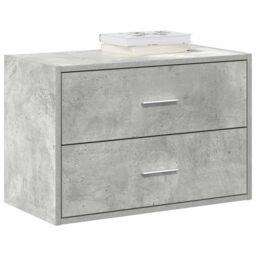 Berkfield Home Cabinet with 2 Drawers Concrete Grey 60x31x40 cm Engineered Wood - Size: 60 x 31 x 40 cm - thumbnail 1