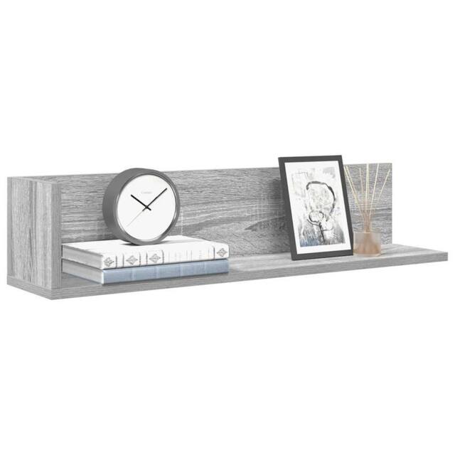 Berkfield Home Wall Shelves 2 pcs Grey Sonoma 75x16.5x16.5 cm Engineered Wood - image 1