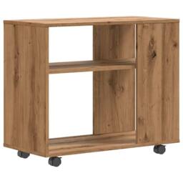 Berkfield Home Side Table Artisan Oak 70x35x55 cm Engineered Wood in Brown - Size: 70 x 35 x 55 cm - thumbnail 2