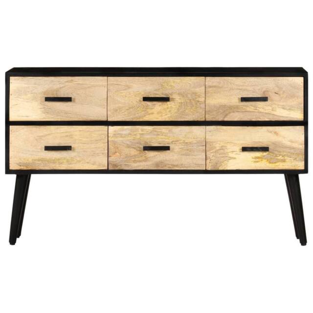 Berkfield Home Sideboard 110x33x64 cm Solid Mango Wood in Brown - Size: 110 x 33 x 64 cm - image 1