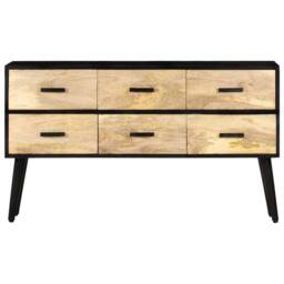 Berkfield Home Sideboard 110x33x64 cm Solid Mango Wood in Brown - Size: 110 x 33 x 64 cm - thumbnail 1