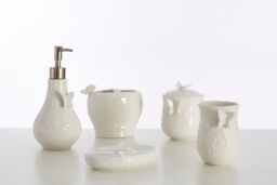 Orsina Edelle Toothbrush Holder, Non-Porous Porcelain in White - thumbnail 3