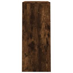 Berkfield Home Shoe Cabinet Smoked Oak 60x35x84 cm Engineered Wood in Brown - Size: 60 x 35 x 84 cm - thumbnail 7