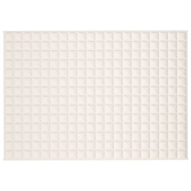Berkfield Home Soft Weighted Blanket Light Cream 138x200 cm Single 10 kg Fabric - image 1