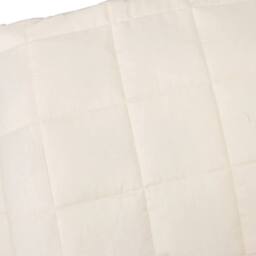 Berkfield Home Soft Weighted Blanket Light Cream 138x200 cm Single 10 kg Fabric - thumbnail 4