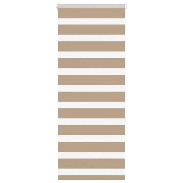 Berkfield Home Zebra Blind Sand Brown 55x150 cm Fabric Width 50.9 cm Polyester - image 1