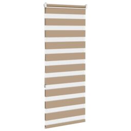 Berkfield Home Zebra Blind Sand Brown 55x150 cm Fabric Width 50.9 cm Polyester - thumbnail 4