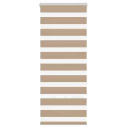 Berkfield Home Zebra Blind Sand Brown 55x150 cm Fabric Width 50.9 cm Polyester - thumbnail 1