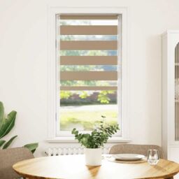 Berkfield Home Zebra Blind Sand Brown 55x150 cm Fabric Width 50.9 cm Polyester - thumbnail 2