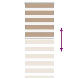 Berkfield Home Zebra Blind Sand Brown 55x150 cm Fabric Width 50.9 cm Polyester - thumbnail 5