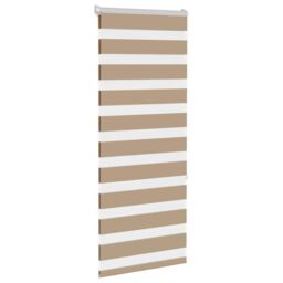 Berkfield Home Zebra Blind Sand Brown 55x150 cm Fabric Width 50.9 cm Polyester - thumbnail 3
