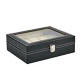 Nordara 10 GRIDS- PU LEATHER WATCH DISPLAY CASE in Black - Size: 700mm - thumbnail 3