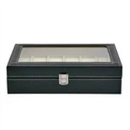 Nordara 10 GRIDS- PU LEATHER WATCH DISPLAY CASE in Black - Size: 700mm - thumbnail 4