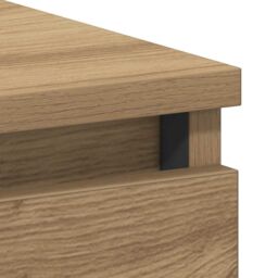 Berkfield Home Desk Artisan Oak 90x45x76 cm Engineered Wood in Brown - Size: 90 x 45 x 76 cm - thumbnail 9