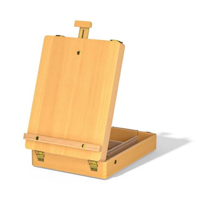 VOGREX Foldable Wooden Storage Easel Drawing Table in Natural - image 1