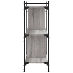 Berkfield Home Bookcase 3-Tier Grey Sonoma 76x32x88 cm Engineered Wood - Size: 76 x 32 x 88 cm - thumbnail 5