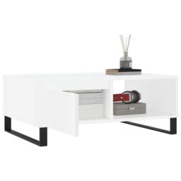 Berkfield Home Coffee Table White 90x60x35 cm Engineered Wood - Size: 90 x 60 x 35 cm - thumbnail 4