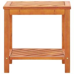 Berkfield Home Side Table Solid Acacia Wood 45x33x45 cm in Brown - Size: 45 x 33 x 45 cm - thumbnail 3