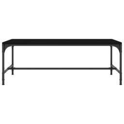 Berkfield Home Coffee Table Black 100x50x35 cm Engineered Wood - Size: 100 x 50 x 35 cm - thumbnail 4