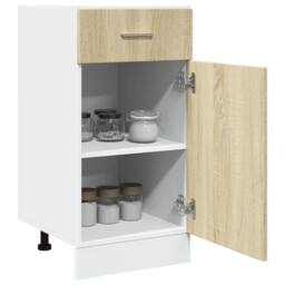 Berkfield Home Durable Drawer Bottom Cabinet Lyon Sonoma Oak 40x46x81.5 cm Engin in Light Tan - thumbnail 4