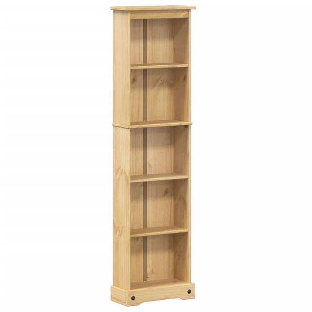 Berkfield Home Bookcase Corona 46x20x170 cm Solid Wood Pine in Light Tan - Size: 46 x 20 x 170 cm - image 1