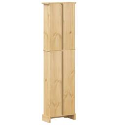 Berkfield Home Bookcase Corona 46x20x170 cm Solid Wood Pine in Light Tan - Size: 46 x 20 x 170 cm - thumbnail 6
