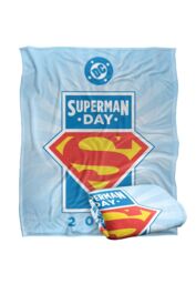 Superman Day 2025 Logo Silky Touch Super Soft Throw Blanket 152 X 127 cm in White - thumbnail 2