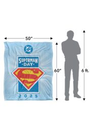 Superman Day 2025 Logo Silky Touch Super Soft Throw Blanket 152 X 127 cm in White - thumbnail 5