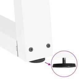 Berkfield Home Modern Dining Table Legs V-Shape 2 pcs White 60x(30-31.3) cm Steel - thumbnail 9