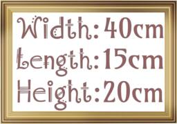 SPOT ON DEALZ 40cm Black Floating Wall Shelf Gold Metal Frame Display Shelf - thumbnail 3