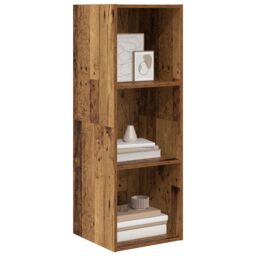 Berkfield Home TV Cabinet with Shelf Old wood 37 x 37 x 107 cm Engineered wood in Brown - thumbnail 3