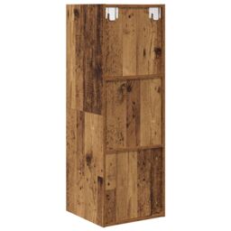 Berkfield Home TV Cabinet with Shelf Old wood 37 x 37 x 107 cm Engineered wood in Brown - thumbnail 9