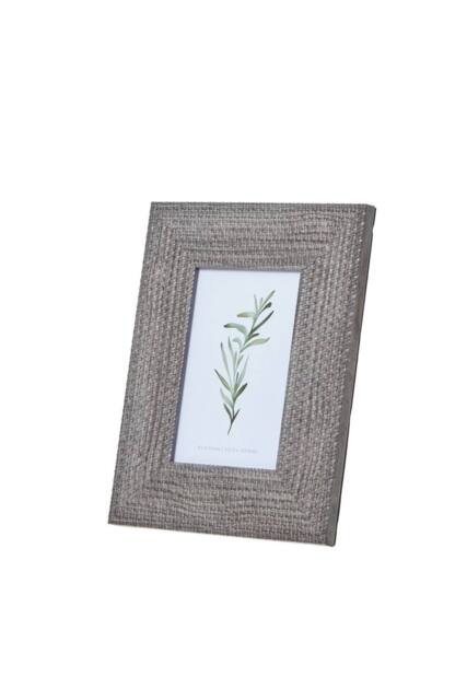 KDMD Woven 4x6 Photo Frame - Rustic, Modern Farmhouse Decor in Grey - image 1
