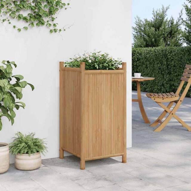 Berkfield Home Planter 40x40x80 cm Bamboo in Brown - Size: 40 x 40 x 80 cm - image 1