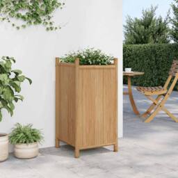 Berkfield Home Planter 40x40x80 cm Bamboo in Brown - Size: 40 x 40 x 80 cm - thumbnail 1