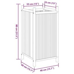 Berkfield Home Planter 40x40x80 cm Bamboo in Brown - Size: 40 x 40 x 80 cm - thumbnail 8