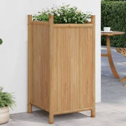 Berkfield Home Planter 40x40x80 cm Bamboo in Brown - Size: 40 x 40 x 80 cm - thumbnail 2