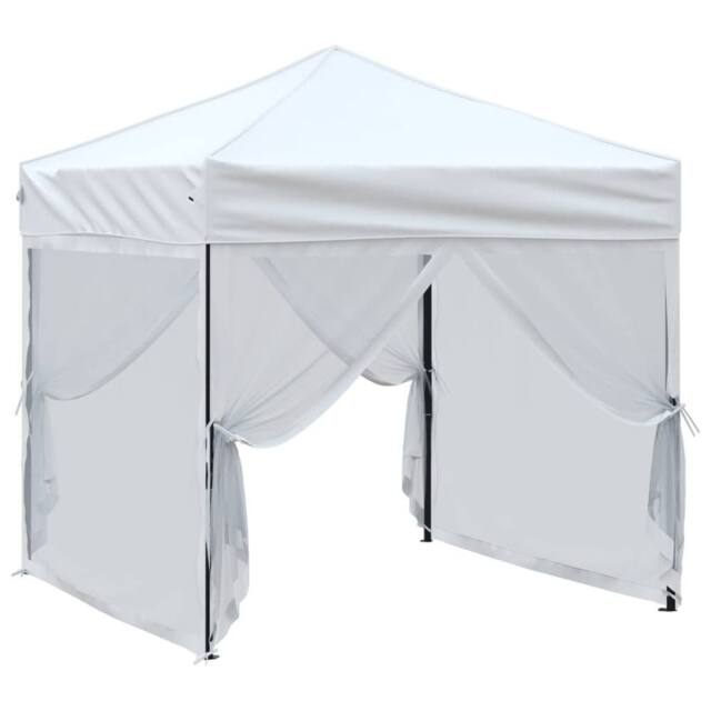 Berkfield Home Sturdy Folding Party Tent with Sidewalls White 2x2 m - image 1