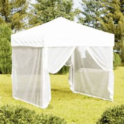 Berkfield Home Sturdy Folding Party Tent with Sidewalls White 2x2 m - thumbnail 2