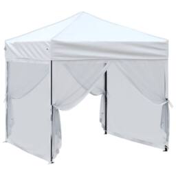 Berkfield Home Sturdy Folding Party Tent with Sidewalls White 2x2 m