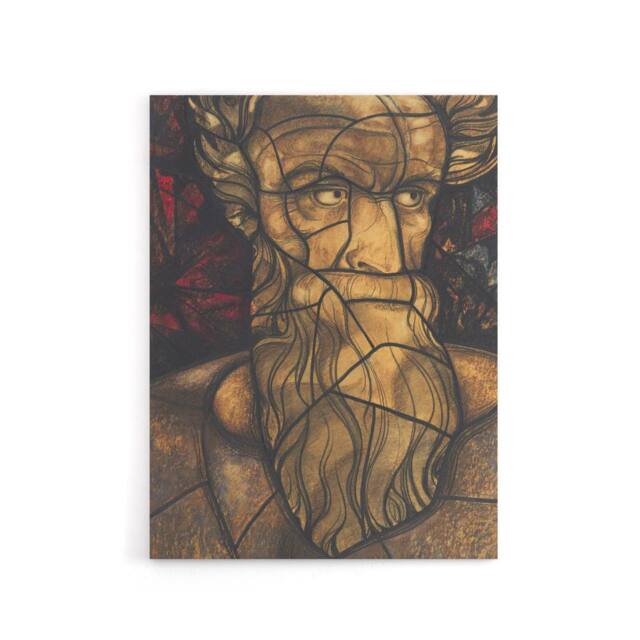 "Artery8 St Matthew Stained Glass Design Holst Canvas Wall Art Print - Size: W18"" x H24""" - image 1