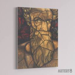 "Artery8 St Matthew Stained Glass Design Holst Canvas Wall Art Print - Size: W18"" x H24""" - thumbnail 2