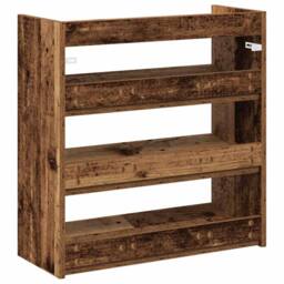 Berkfield Home Shoe Rack Old Wood 60x25x62 cm Engineered Wood in Brown - Size: 60 x 25 x 62 cm - thumbnail 6