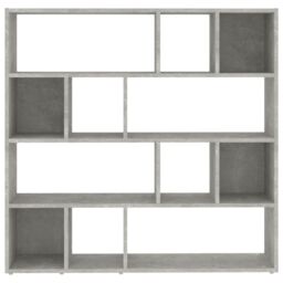 Berkfield Home Book Cabinet/Room Divider Concrete Grey 105x24x102 cm - Size: 105 x 24 x 102 cm - thumbnail 5