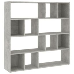 Berkfield Home Book Cabinet/Room Divider Concrete Grey 105x24x102 cm - Size: 105 x 24 x 102 cm - thumbnail 2