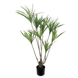 Leaf 125cm Dragon Tree Dracaena Plant Natural Look Artificial in Green - thumbnail 1