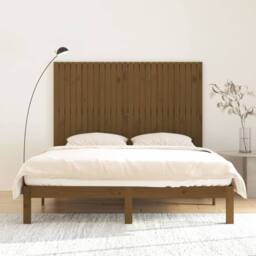 Berkfield Home Wall Headboard Honey Brown 166x3x110 cm Solid Wood Pine - Size: 166 x 3 x 110 cm - thumbnail 3