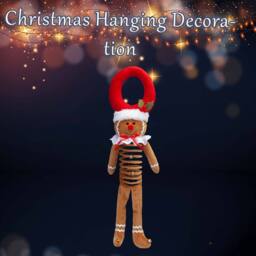 VFM e-Store Christmas Gingerbread Door Hannger Decoration 57cm x 23cm Red X 1 - Size: 57 cm x 23 cm - thumbnail 3